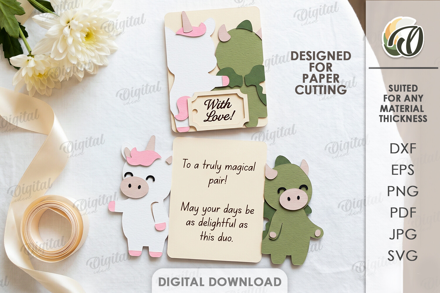 3D Animals Greeting Card Paper Cut