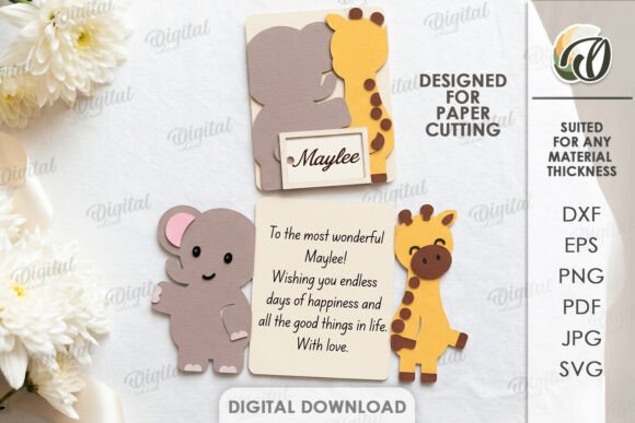 3D Animals Greeting Card Paper Cut