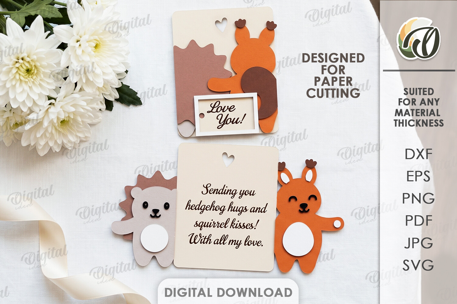 3D Animals Greeting Card Paper Cut