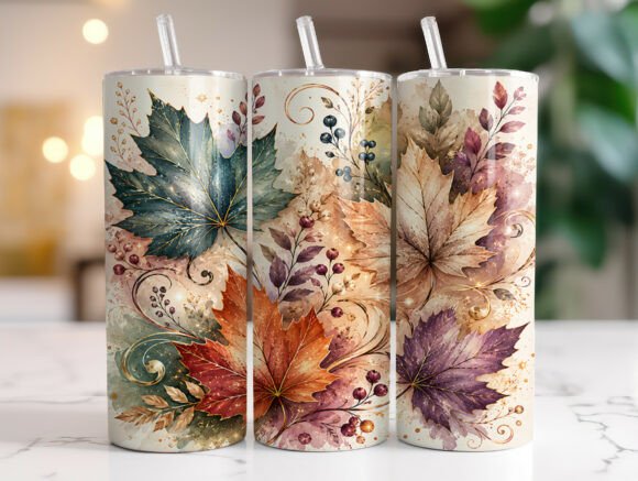 Autumn Maple Leaves 20oz Tumbler Wrap