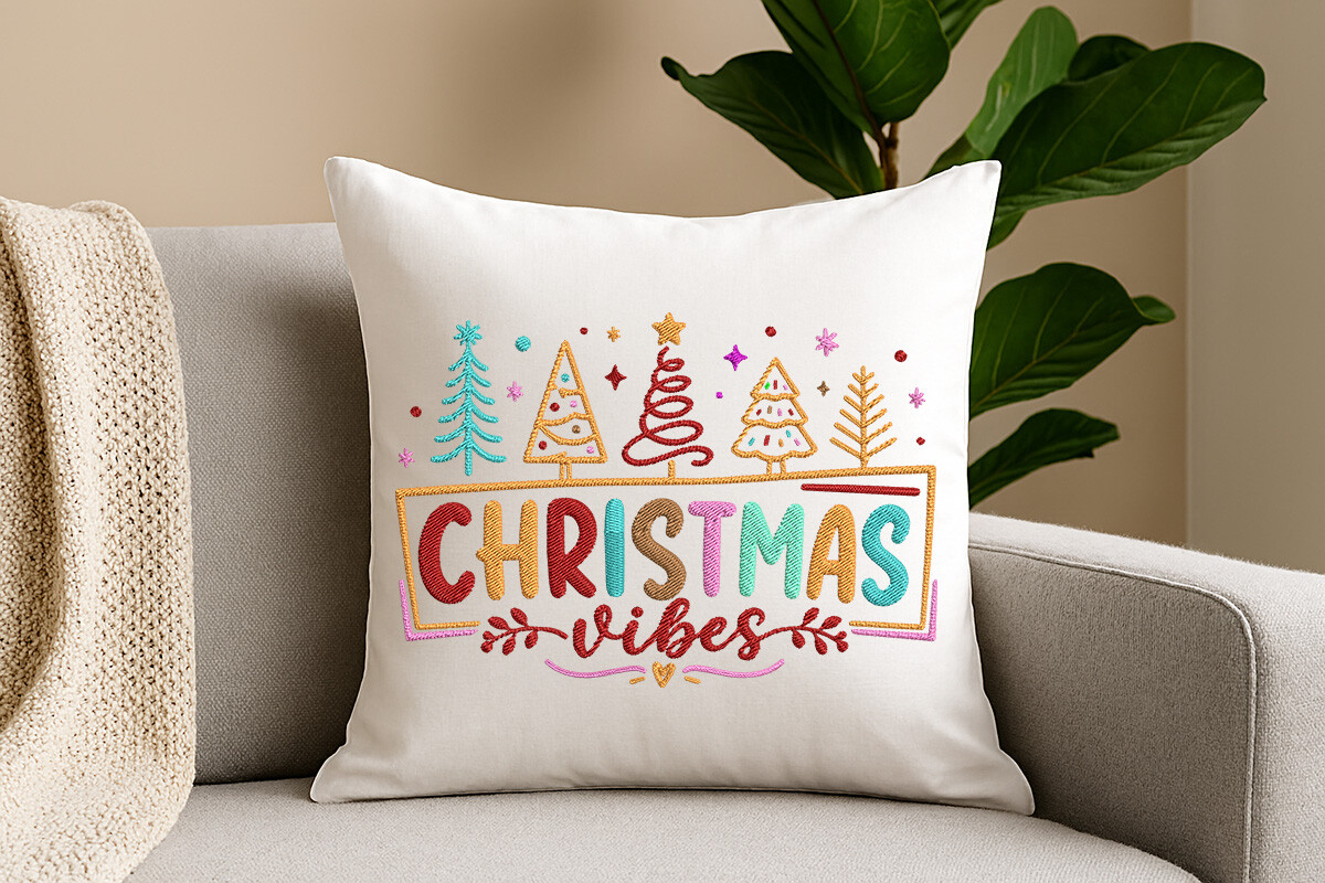 Christmas Vibes Embroidery Design - photo 3