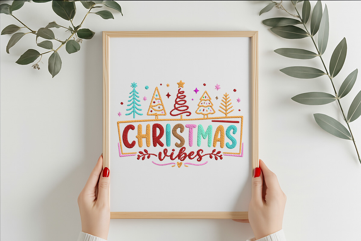 Christmas Vibes Embroidery Design - photo 4