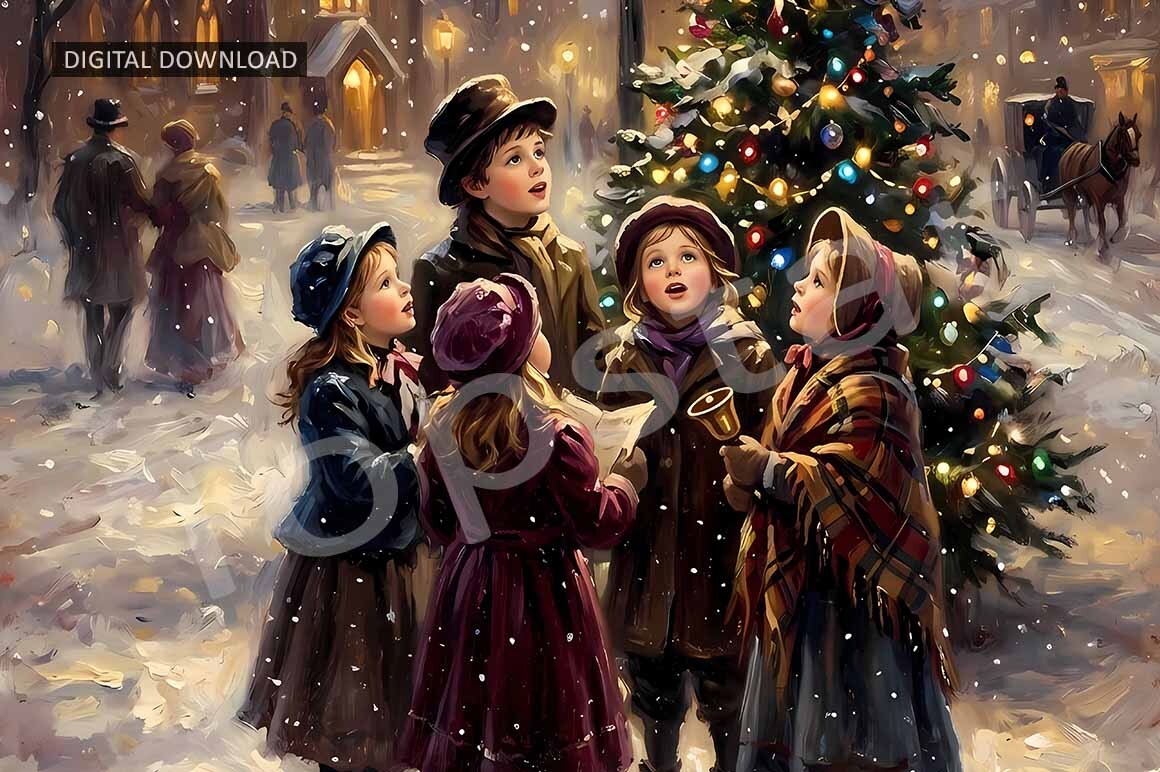 Christmas Wall Art Holiday Carolers