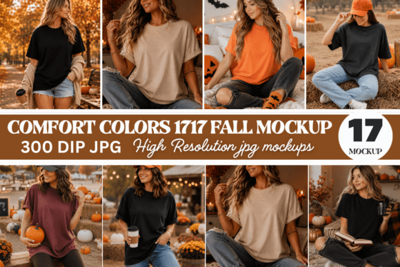 Comfort Colors 1717 Halloween Mockup