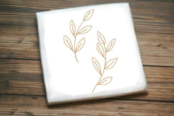 Delicate Outline Leaf Branch