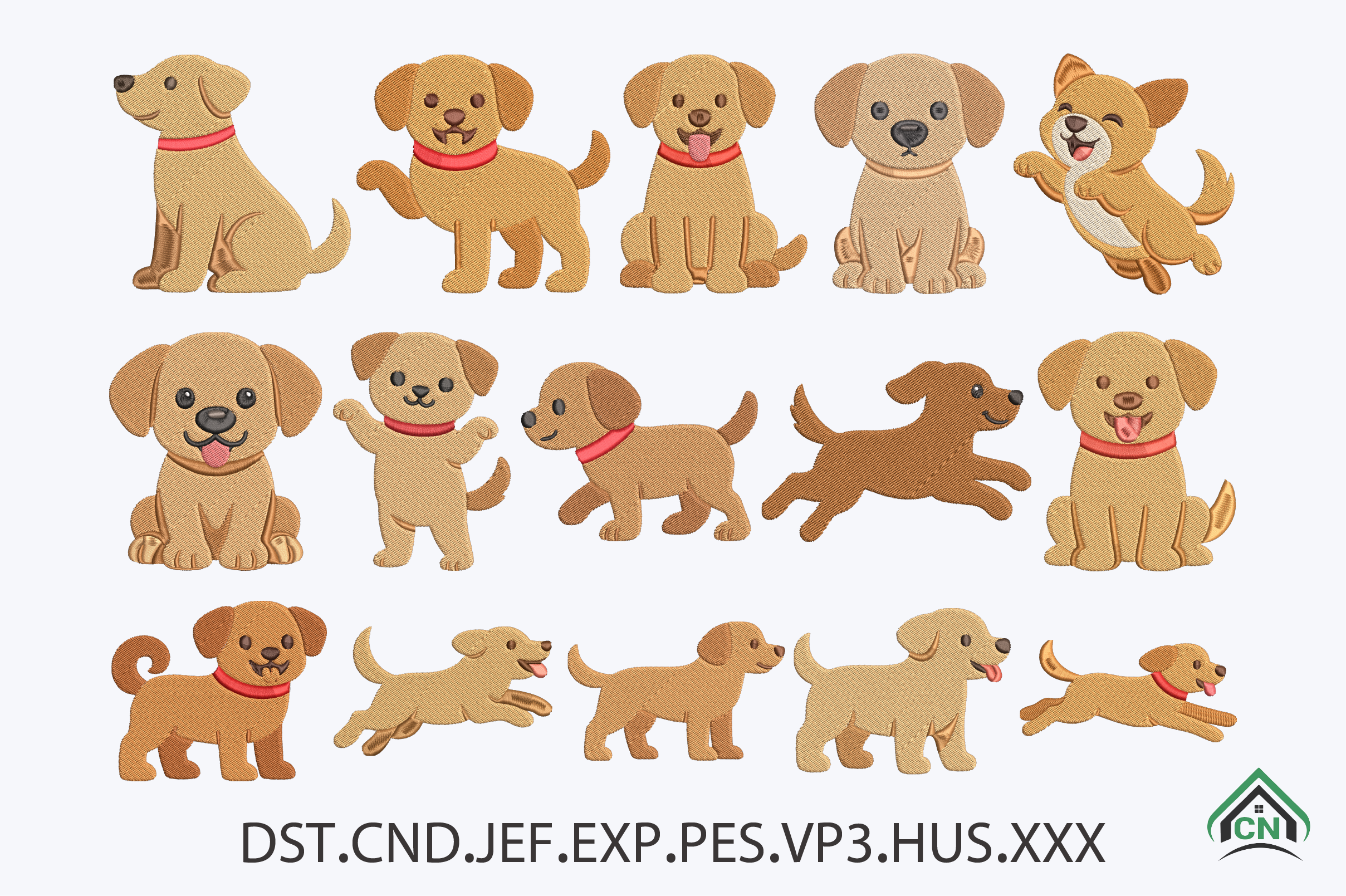 Dog Embroidery Design Bundle