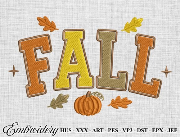 Fall Embroidery Design