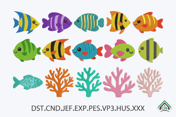 Fish Embroidery Design Bundle