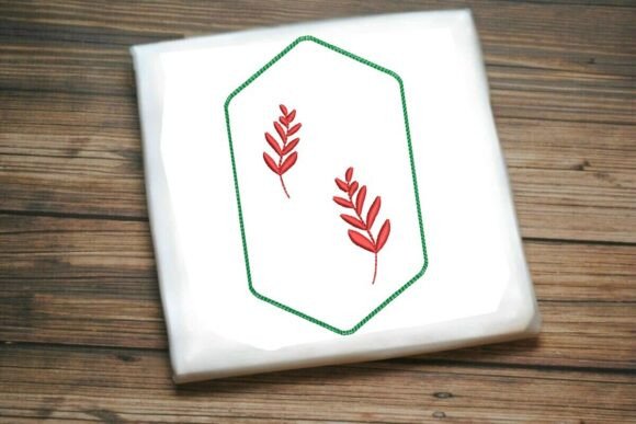 Geometric Hexagon Leafy Frame