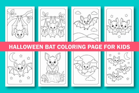 Halloween Bat Coloring Page for Kids