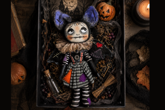 Halloween Bat Doll Sewing Pattern PDF