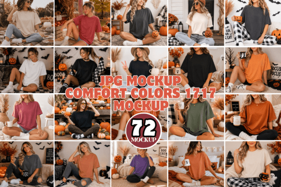 Halloween Comfort Colors 1717 Mockup Bun