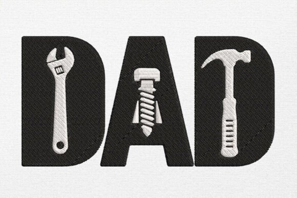 Handyman Dad Embroidery Design