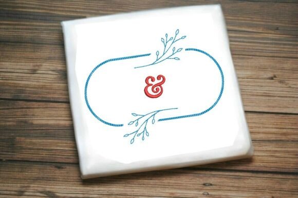 Minimalist Oval Leafy Ampersand Border