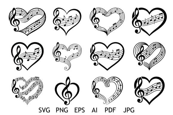 Musical Heart Treble Clef Collection