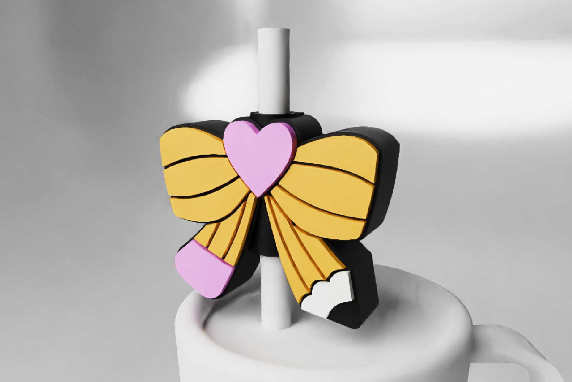 Pencil Bow Straw Topper STL - 3D Printable Digital Download - Image 7