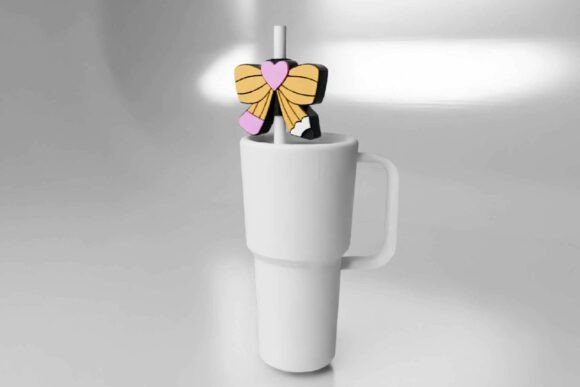 Pencil Bow Straw Topper STL - 3D Printable Digital Download - Image 2
