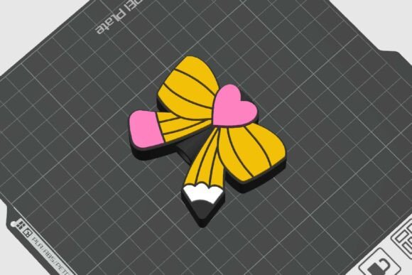 Pencil Bow Straw Topper STL - 3D Printable Digital Download - Image 4
