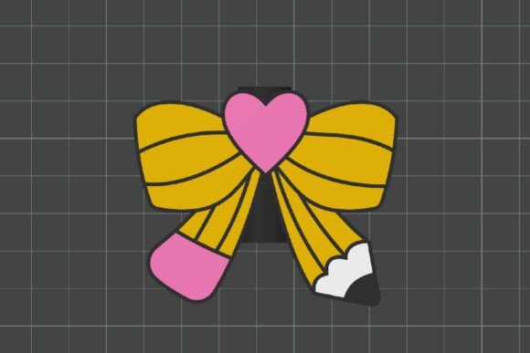 Pencil Bow Straw Topper STL - 3D Printable Digital Download - Image 5