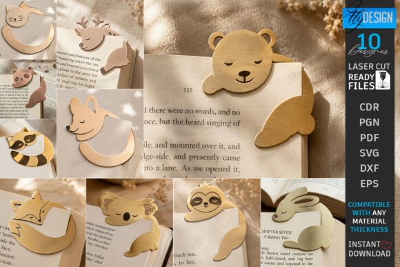 Sleeping Animal Corner Bookmark Bundle