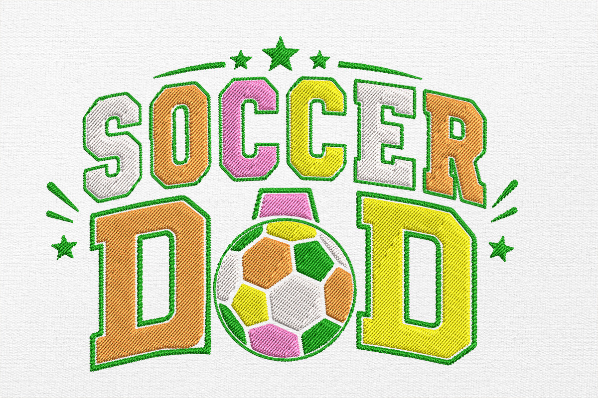 Soccer Dad Embroidery Design