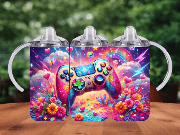 Vivid Rainbow Gamer 12 Oz Tumbler Wrap