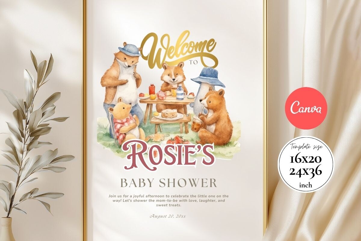 Baby Shower Welcome Sign Template 109