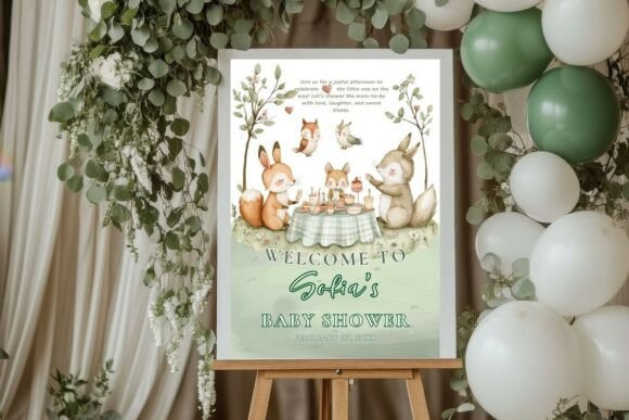 Baby Shower Welcome Sign Template 113