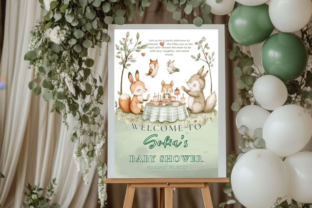 Baby Shower Welcome Sign Template 113