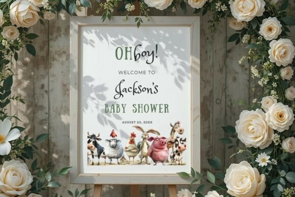 Baby Shower Welcome Sign Template 115