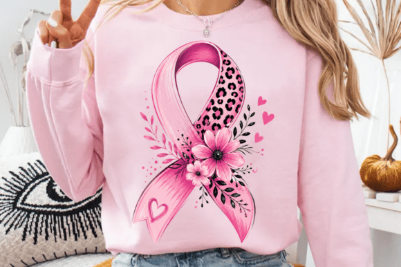 Breast Cancer Awareness Bow Png, October Graphic T-shirt Designs By The Moon SVG