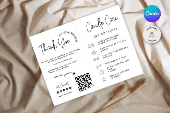 Candle Care Card Template