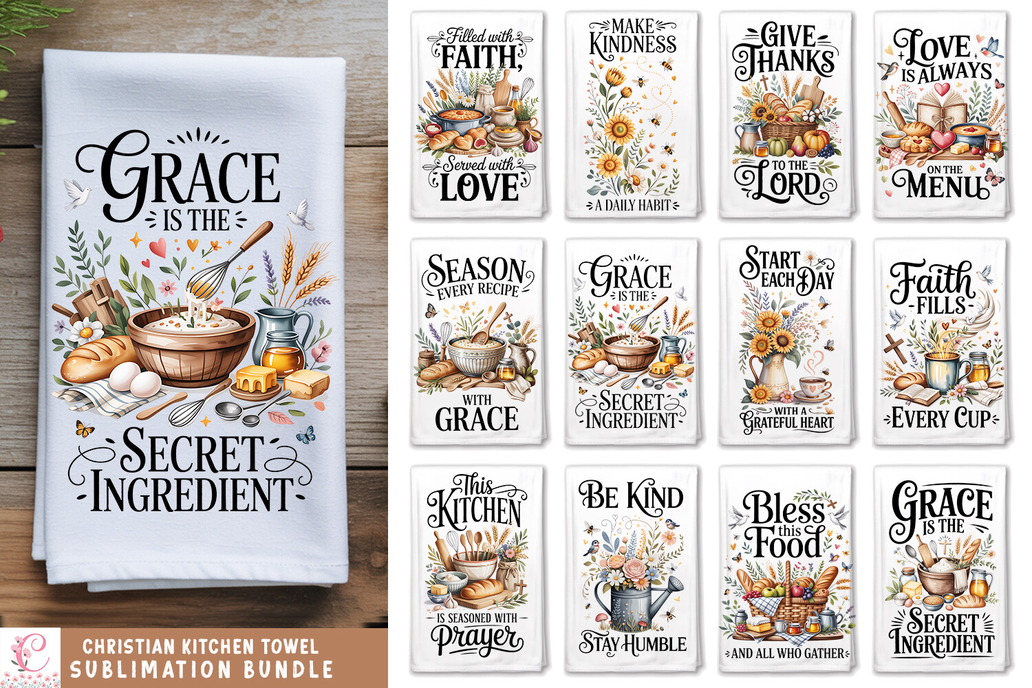 Christian Kitchen Towel Sublimation Bund