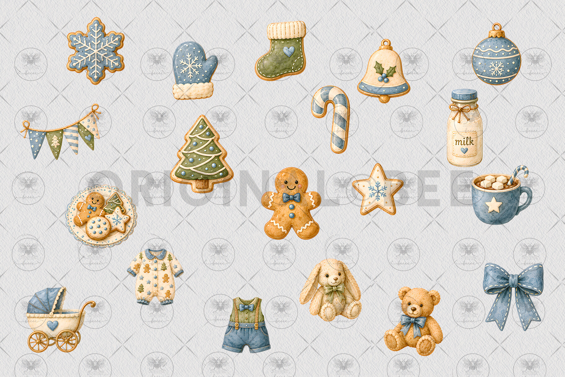 Christmas Cookies Baby Clipart - photo 3