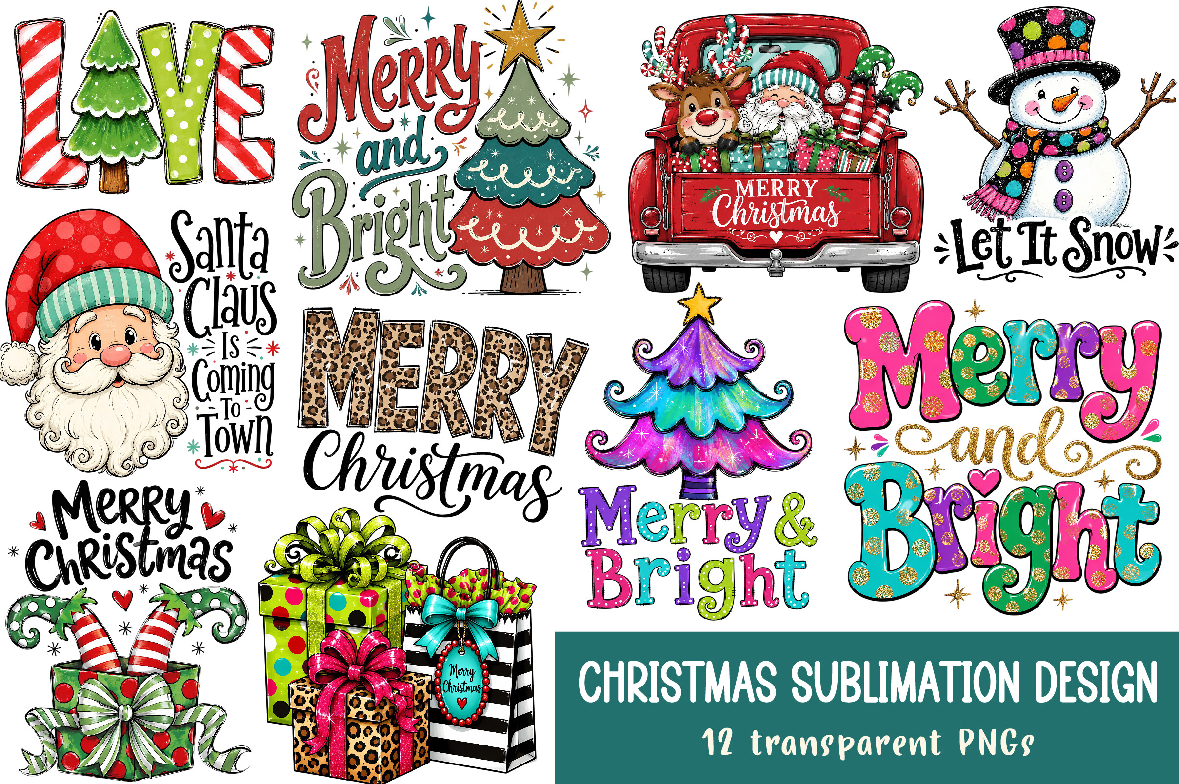 Christmas Sublimation Design Bundle Graphic by SinaCreation · Creative ...