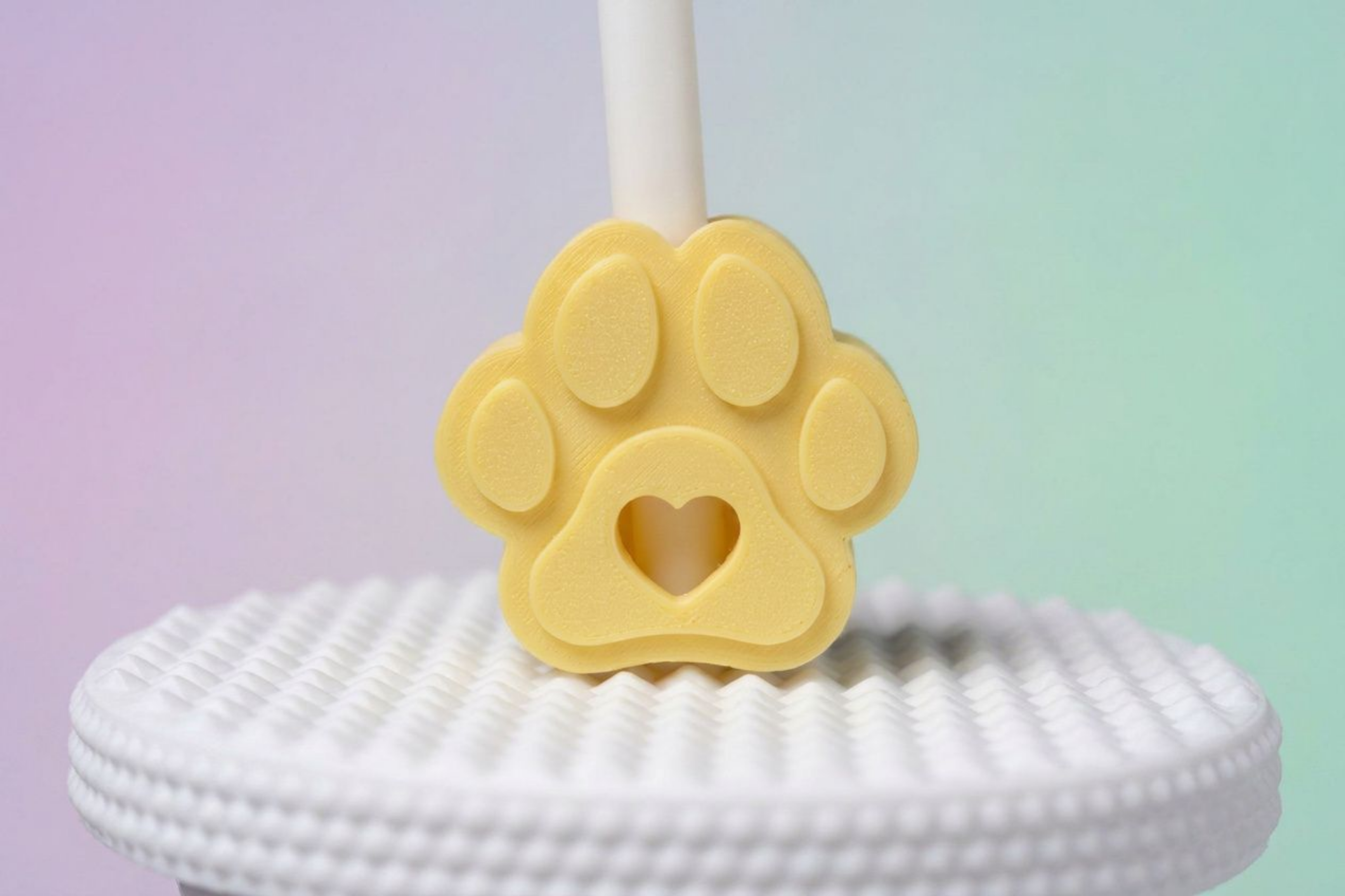 Dog Paw Print Straw Topper STL | 3 Sizes for Tumblers & Stanley Cups - Image 4