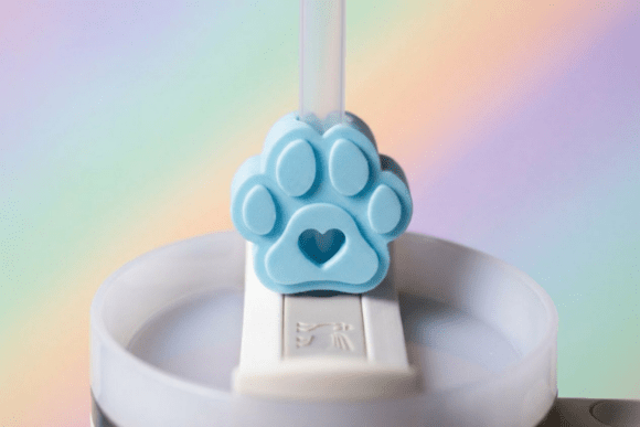 Dog Paw Print Straw Topper STL | 3 Sizes for Tumblers & Stanley Cups - Image 3
