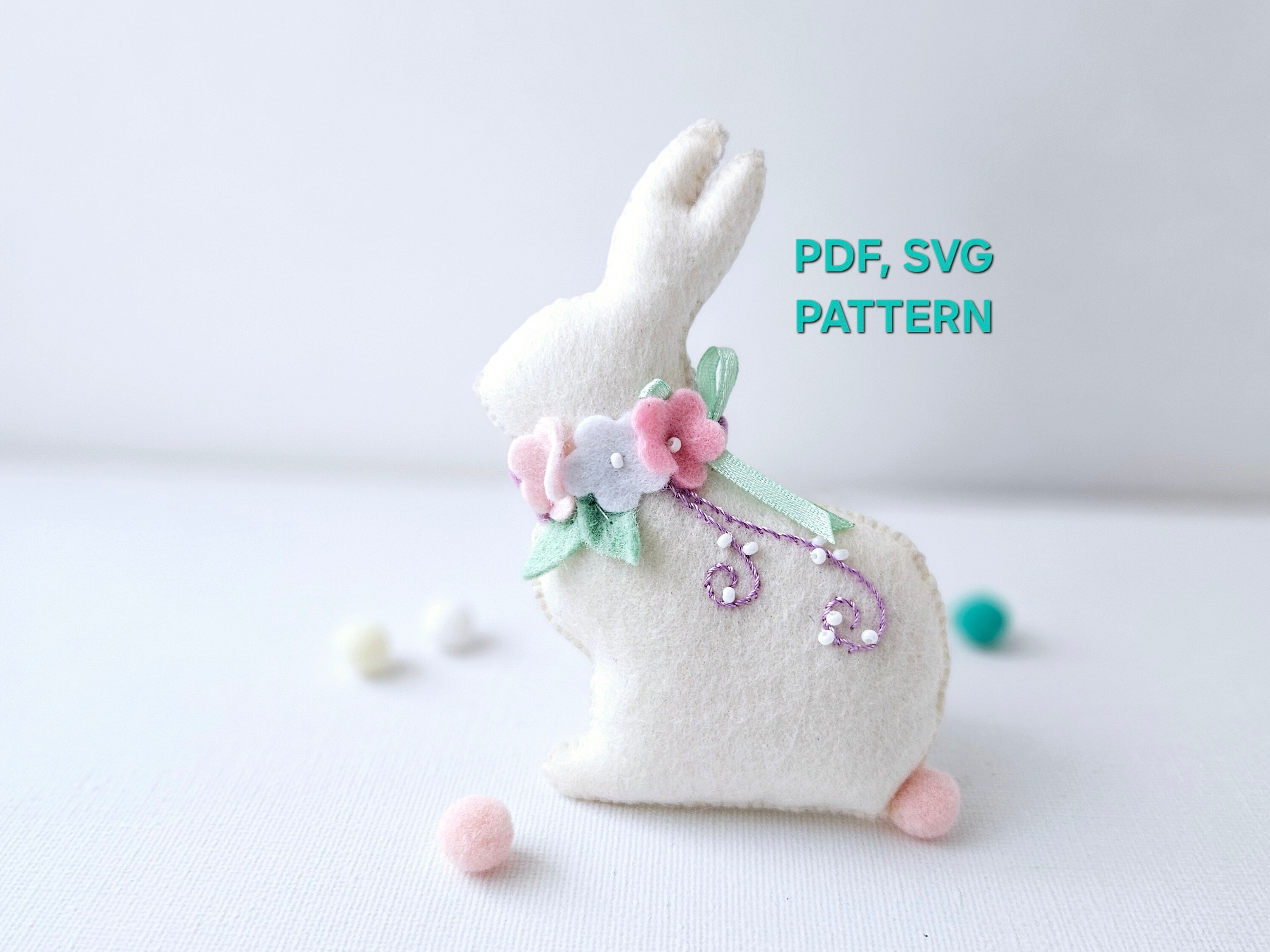 Easter Rabbit Sewing Pattern, Animals DI