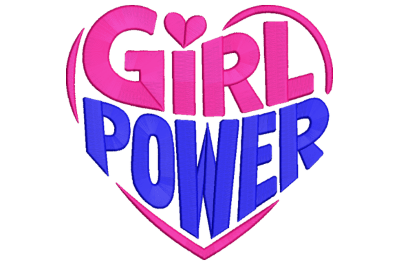 Girl Power Embroidery Design