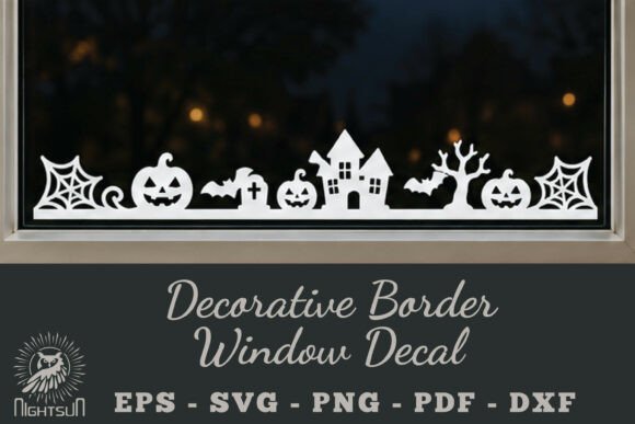Halloween Border Window Decal SVG 1