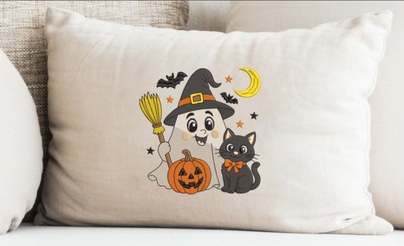 Halloween Ghost Embroidery Design