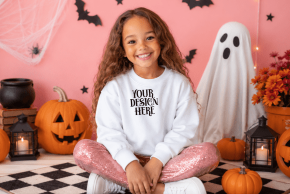 Halloween Gildan 18000B Kids Mockup