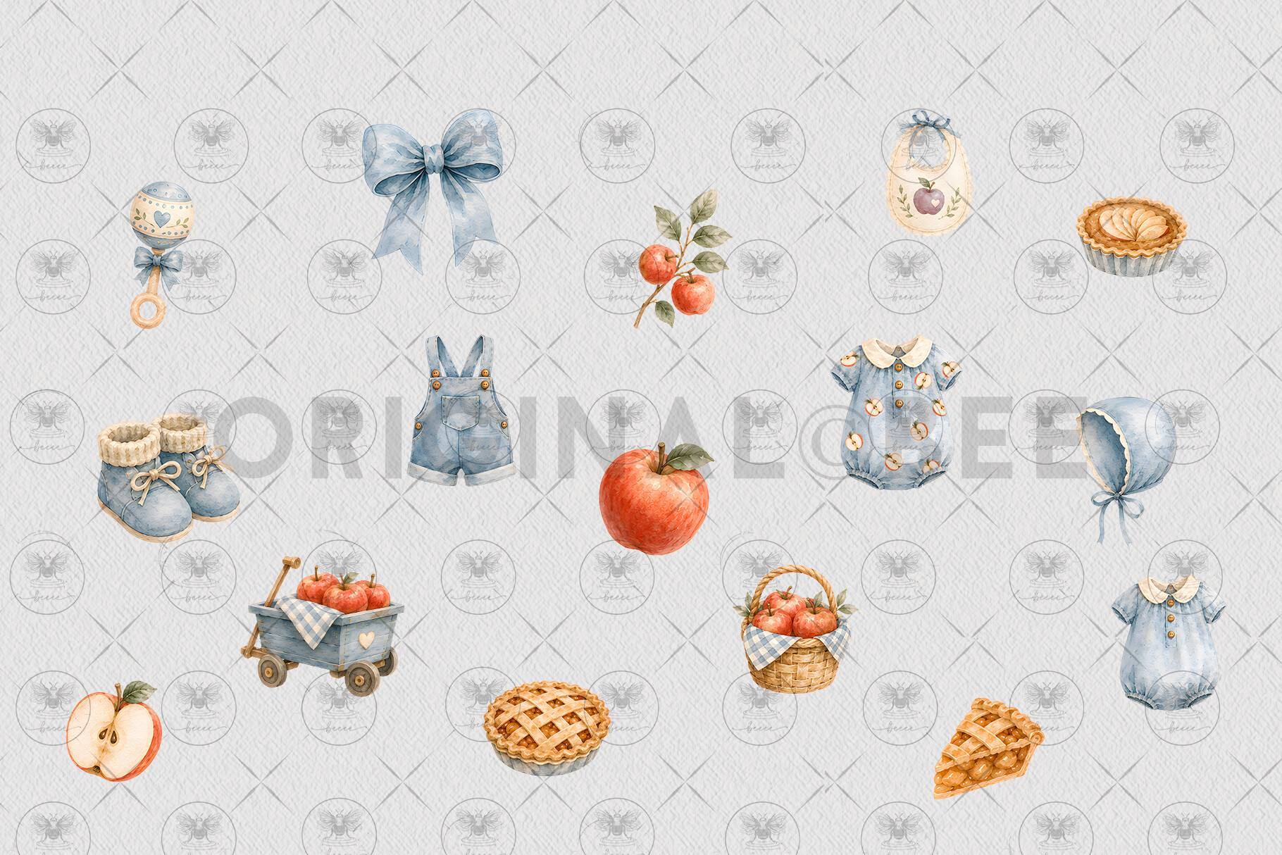 Little Cutie Pie Baby Clipart - photo 3