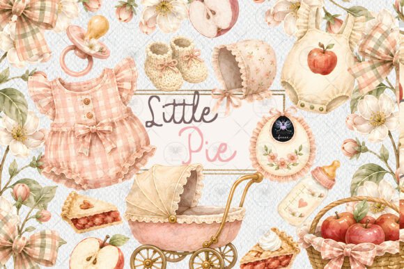 Little Pie Baby Autum Clipart