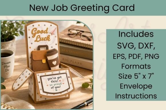 New Job Greeting Card SVG