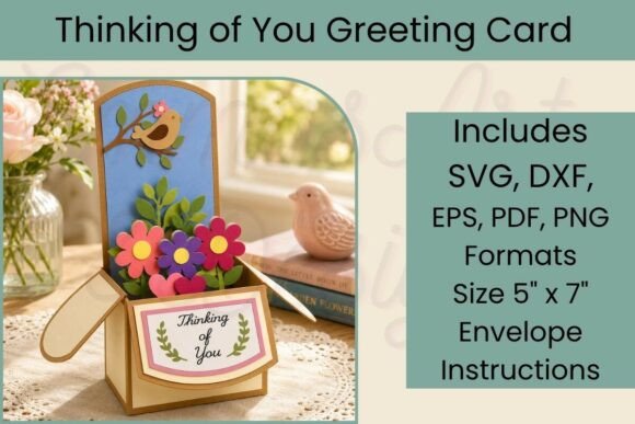 Thinking You Greeting Card SVG