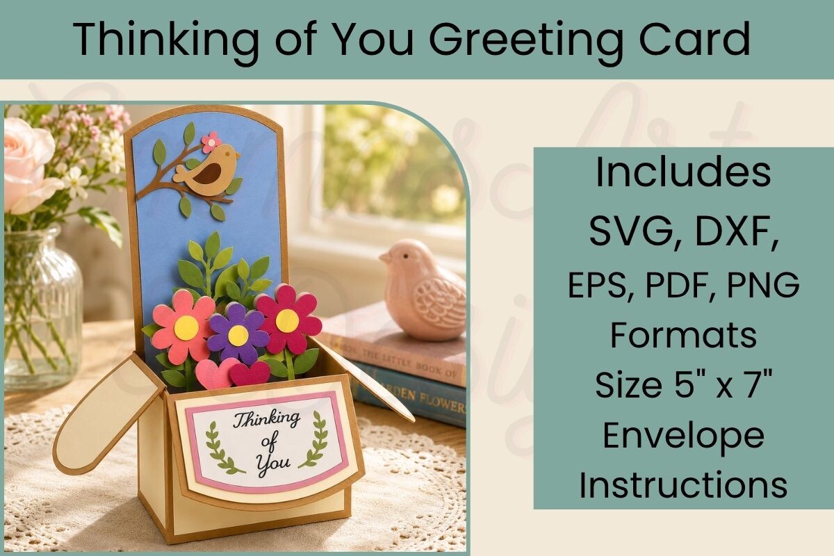 Thinking You Greeting Card SVG