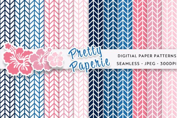 12 Chevron Digital Paper Backgrounds