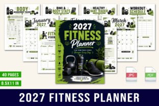 2027 Fitness Planner Graphic by designmela01 · Creative Fabrica