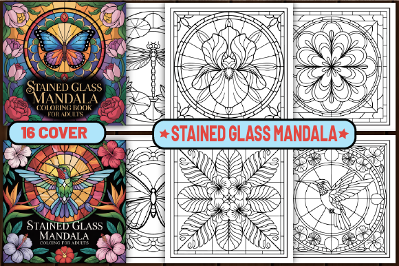 65 Stained Glass Mandala Coloring Pages